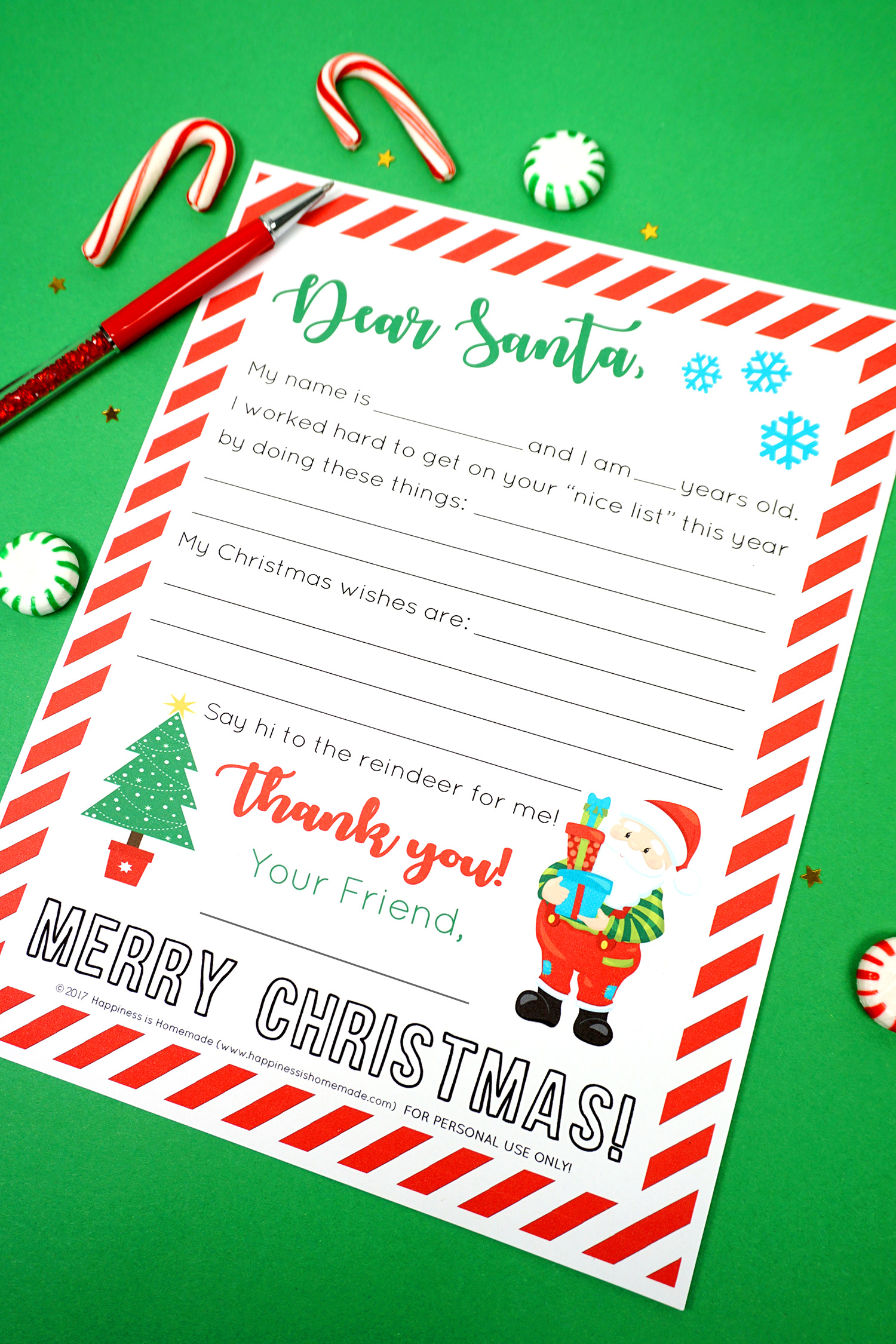 free printable letter to santa happiness is homemade