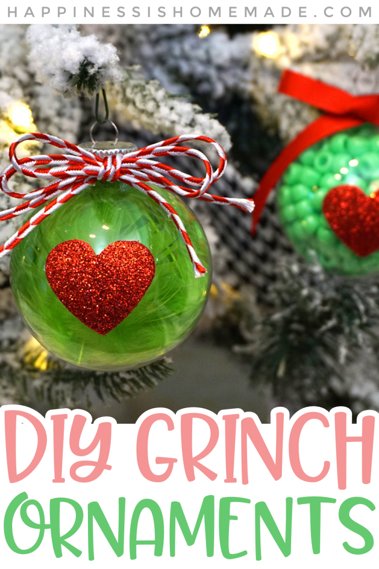 Christmas Kids Craft: Grinch Ornaments - Happiness is Homemade