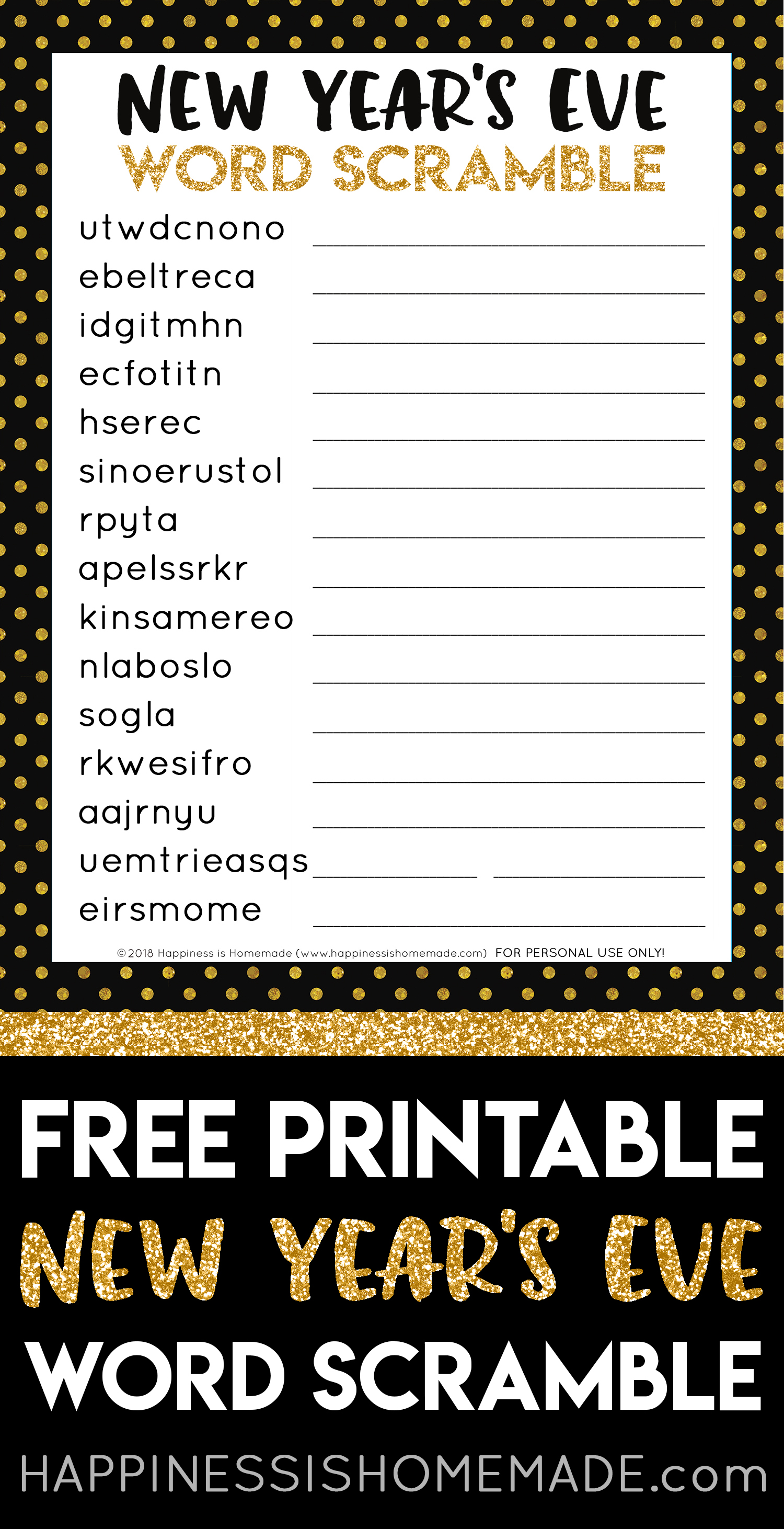 New Years Eve Printables Games Free Printable Templates