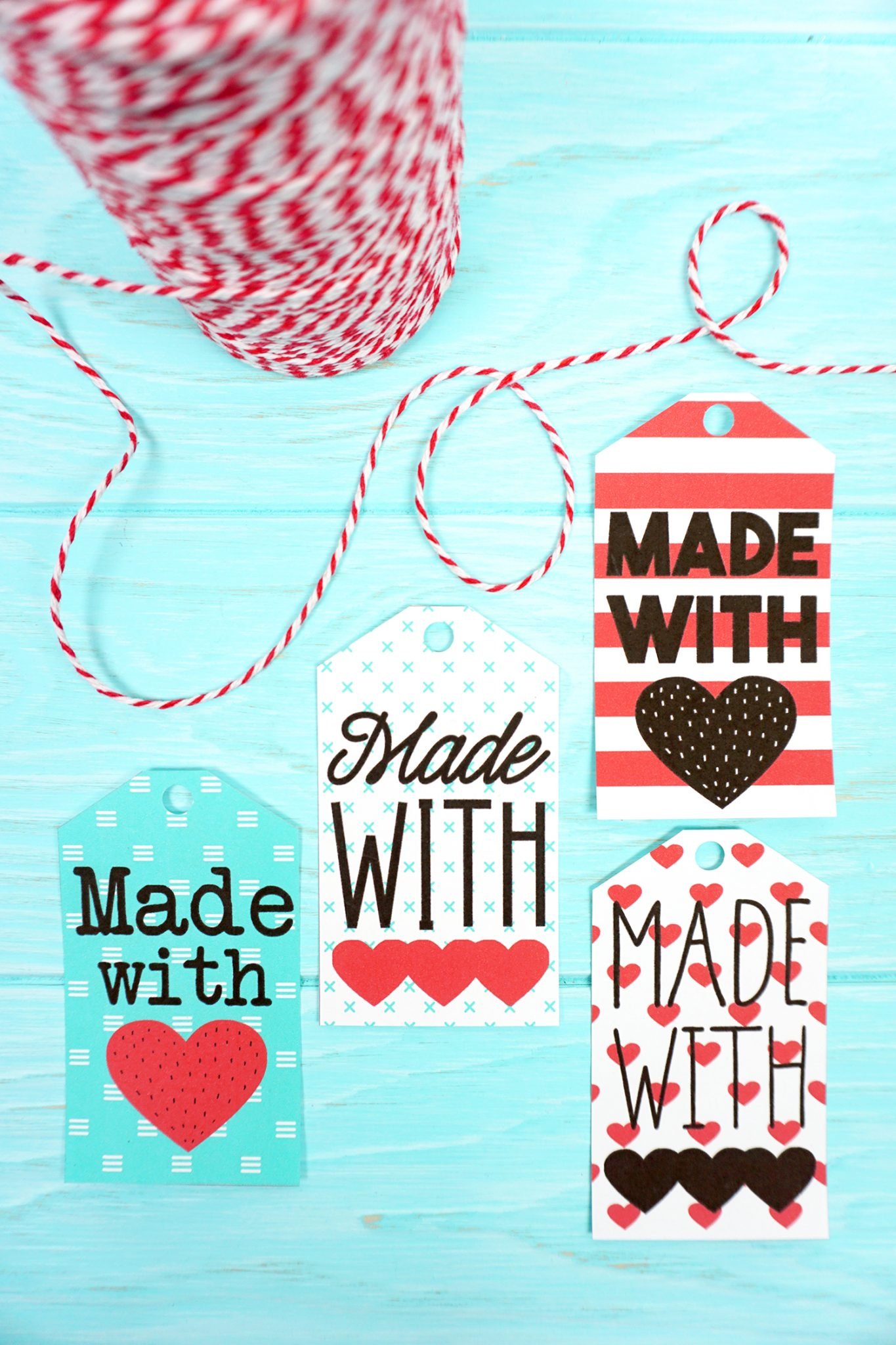 Made with Love Printable Gift Tags Happiness is Homemade