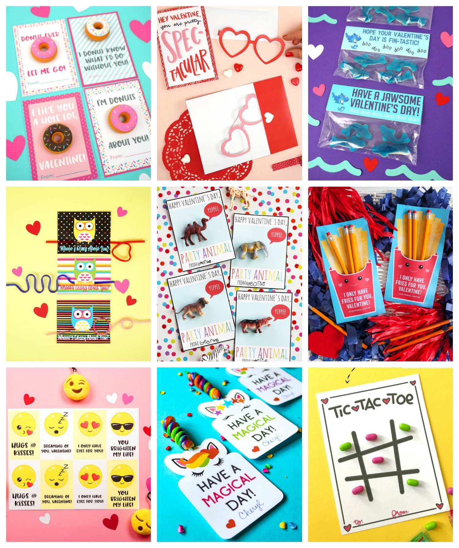 Happy Little Rainbow Printable Valentine's Day Cards (Instant Download)