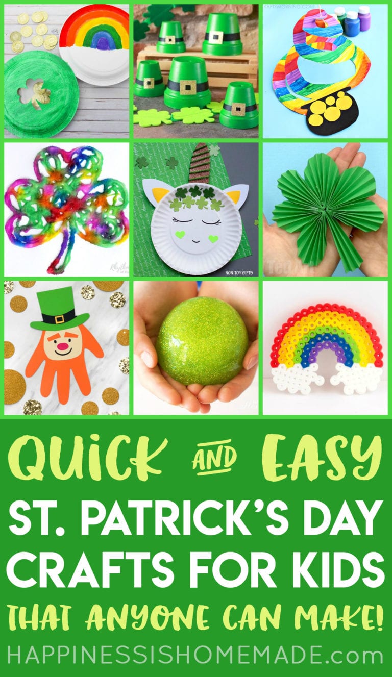 30+ Easy St. Patrick's Day Crafts For Kids - Happiness Is Homemade