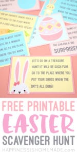 Easter Scavenger Hunt - FREE Printable! - Happiness is Homemade