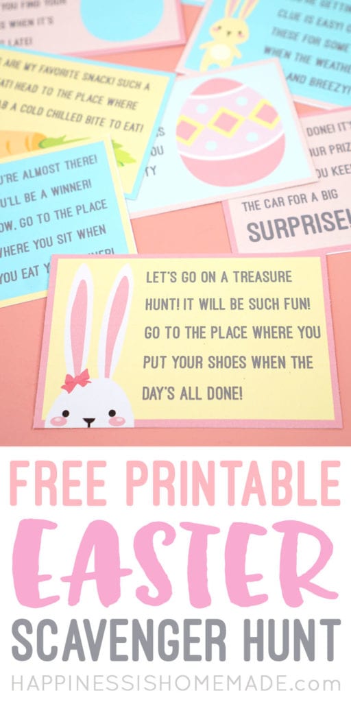 Easter Scavenger Hunt - FREE Printable! - Happiness is Homemade