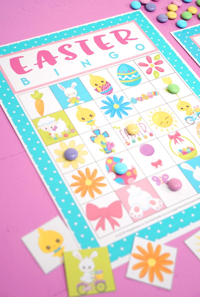 FREE Printable Easter Bingo Game Cards - Happiness is Homemade