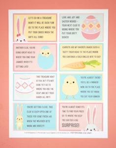 Easter Scavenger Hunt - FREE Printable! - Happiness is Homemade