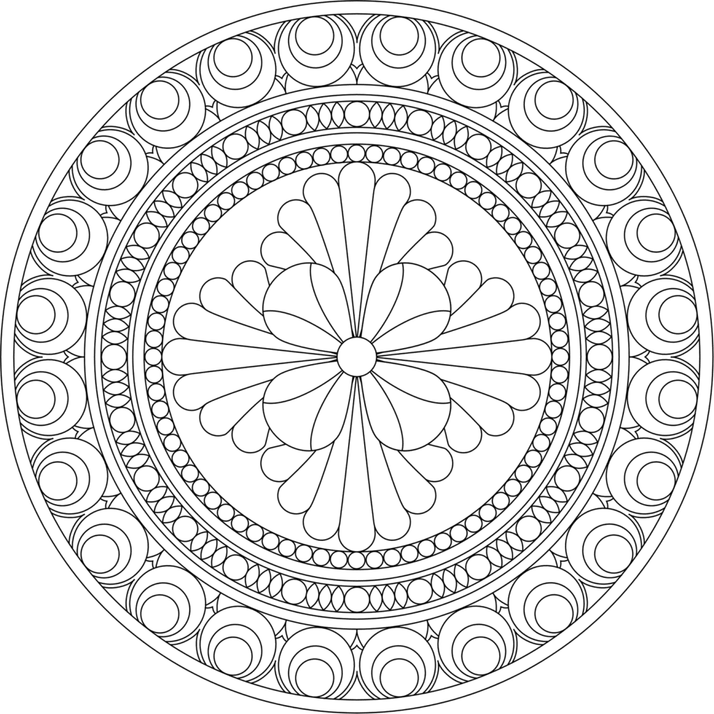 Mandala Coloring Pages for Adults Kids Happiness is Homemade