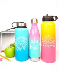 Custom Water Bottles with Cricut - Happiness is Homemade