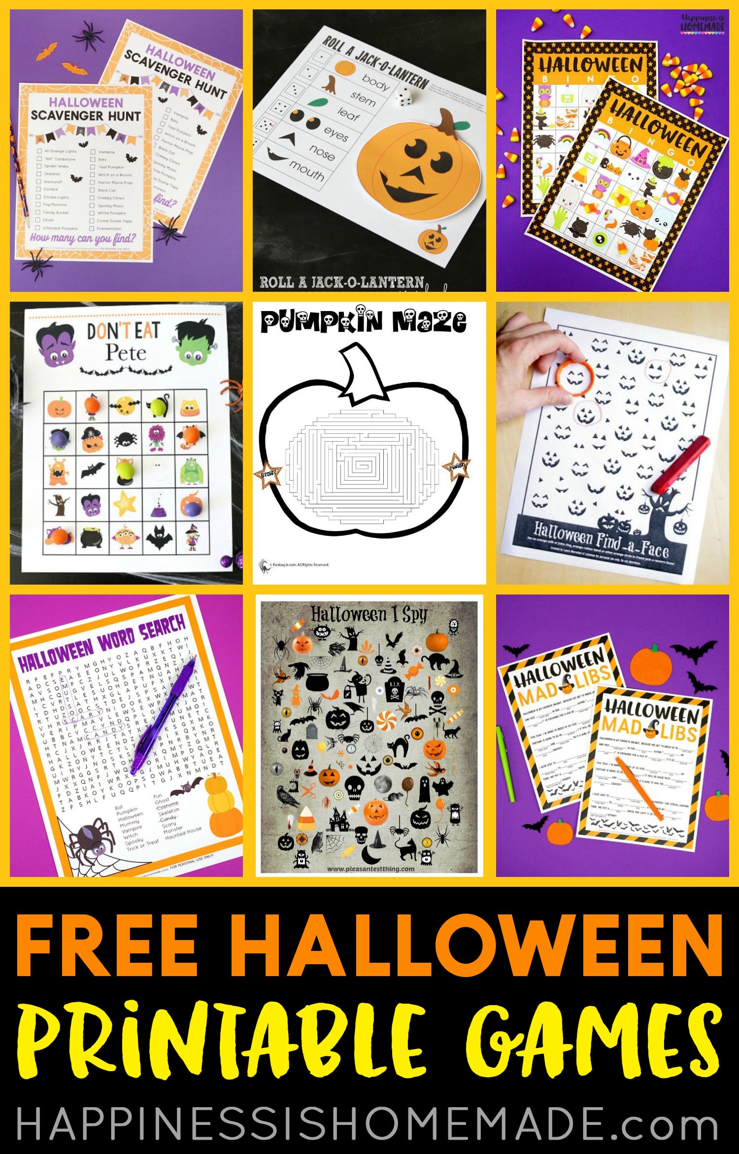 Free Printable Halloween Games Happiness Is Homemade