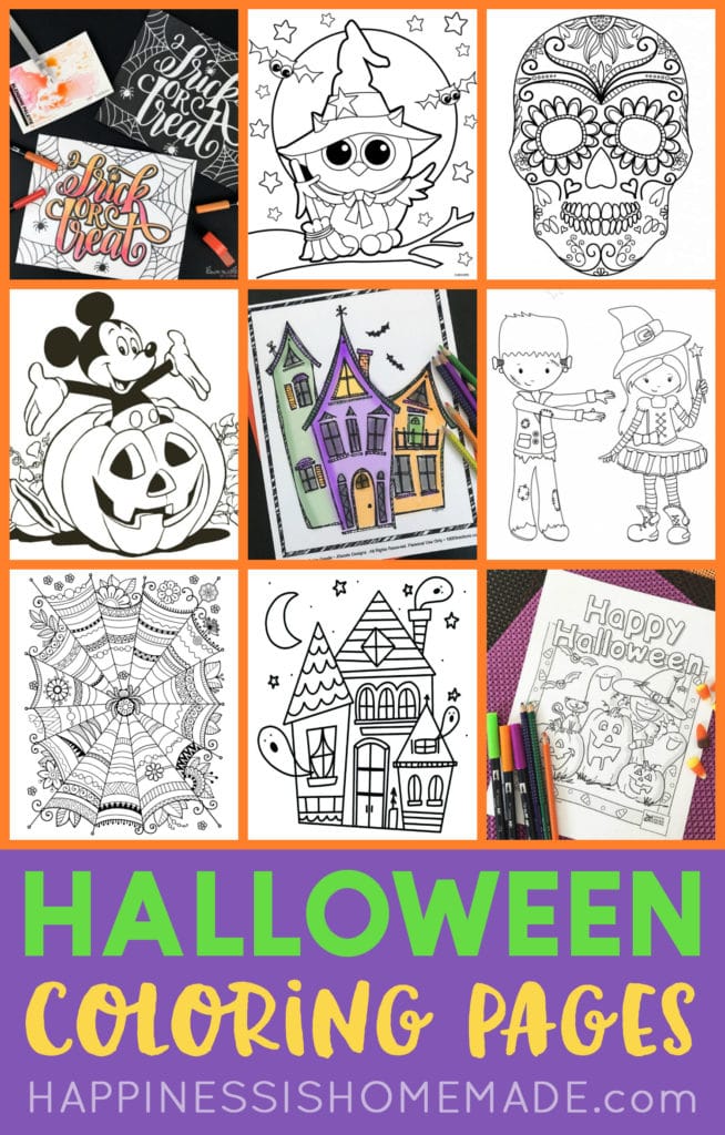 free halloween coloring pages for adults  kids  happiness