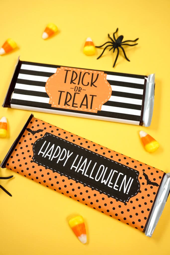 Free Printable Halloween Candy Bar Wrappers - Happiness is Homemade