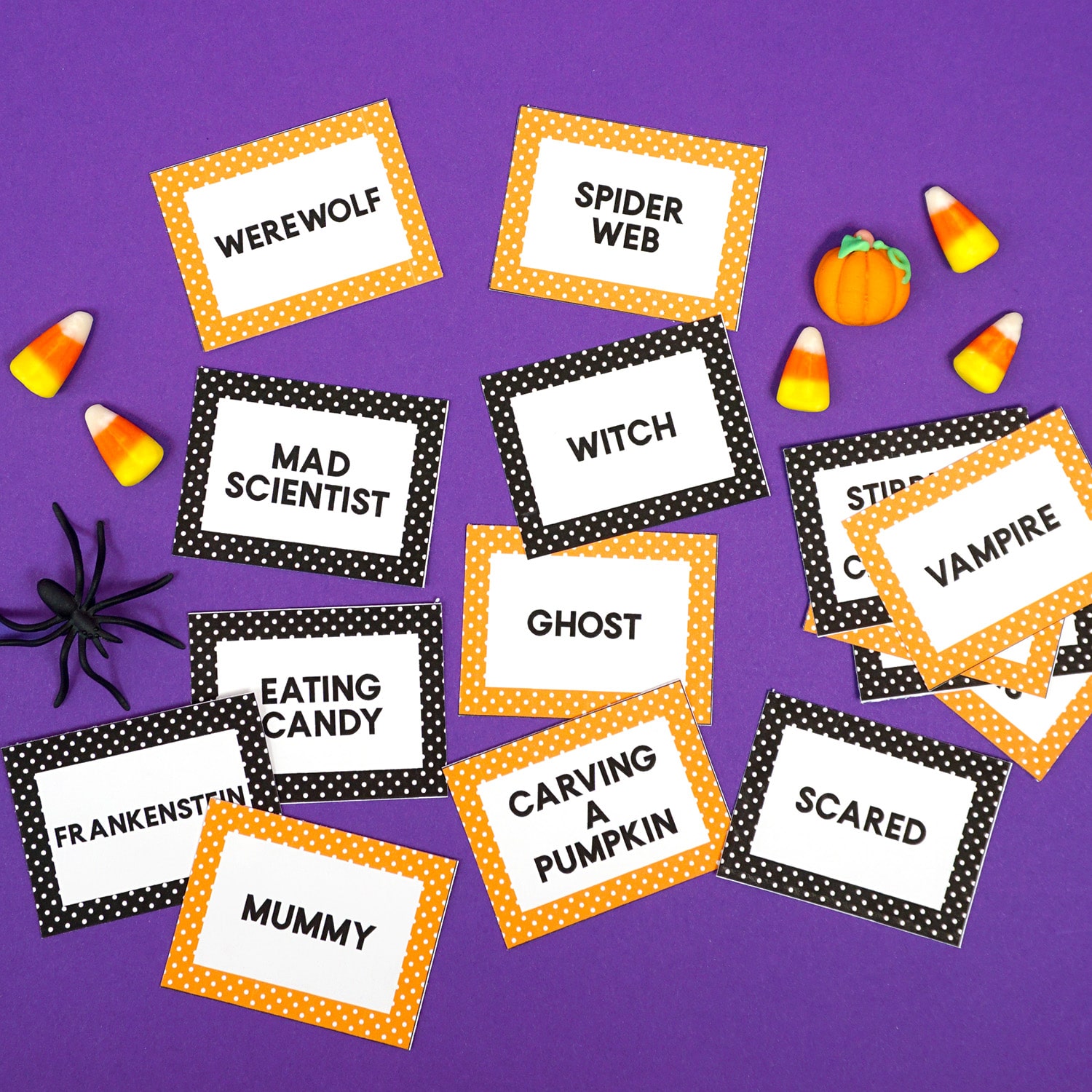 Halloween Charades Game Cards - Happiness is Homemade