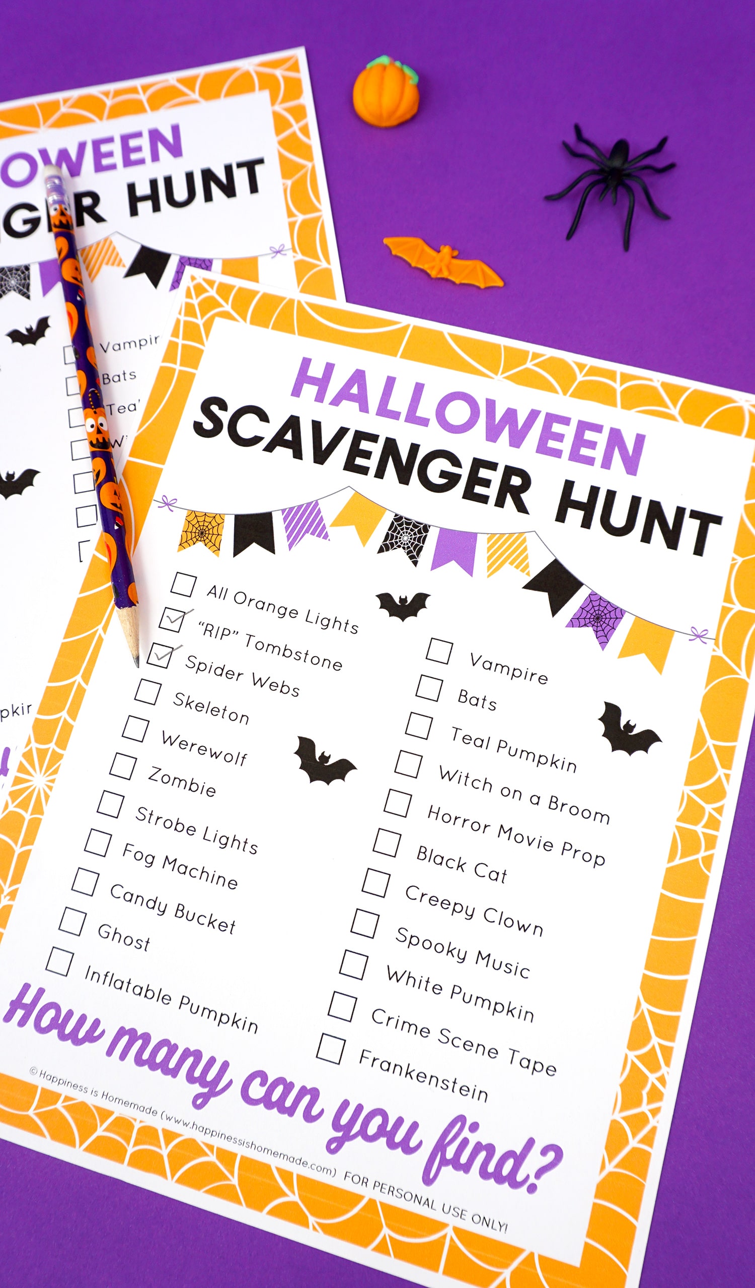 Halloween Scavenger Hunt Printables