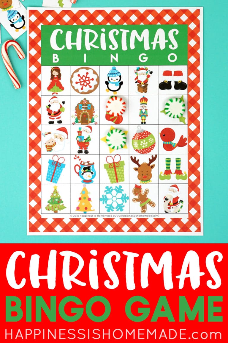 Printable Christmas Bingo Game Cards - Happiness is Homemade