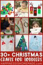 30+ Christmas Crafts for Toddlers and Preschoolers - Happiness is Homemade