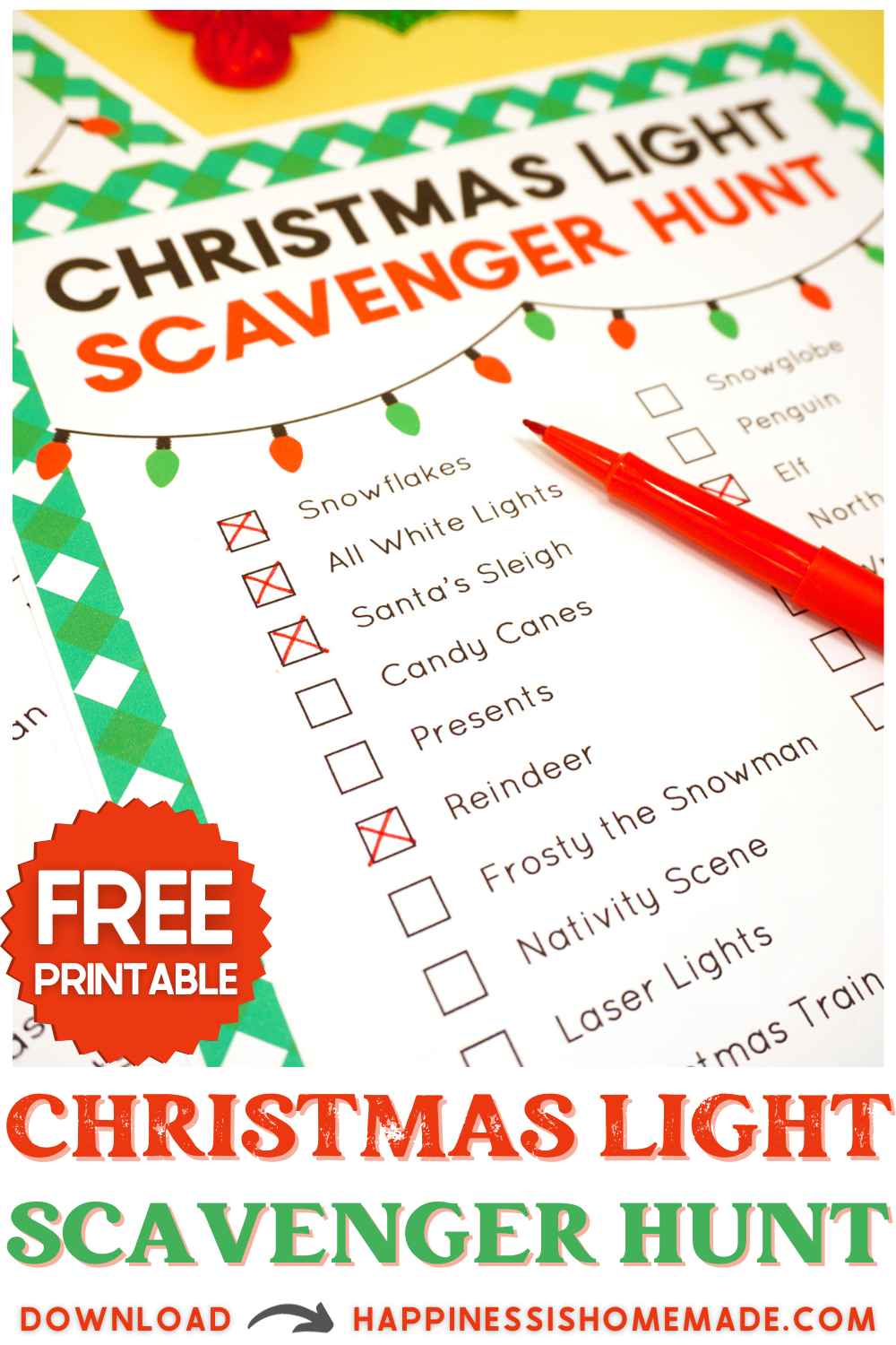 Christmas Light Scavenger Hunt - Happiness is Homemade