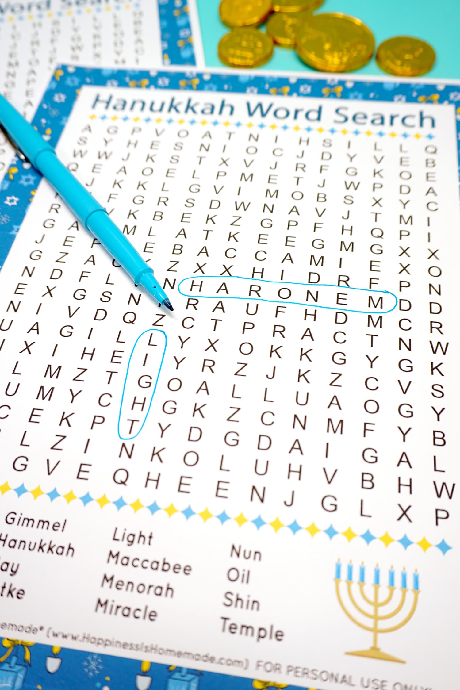 Hanukkah Word Search For Kids Adults Happiness Is Homemade