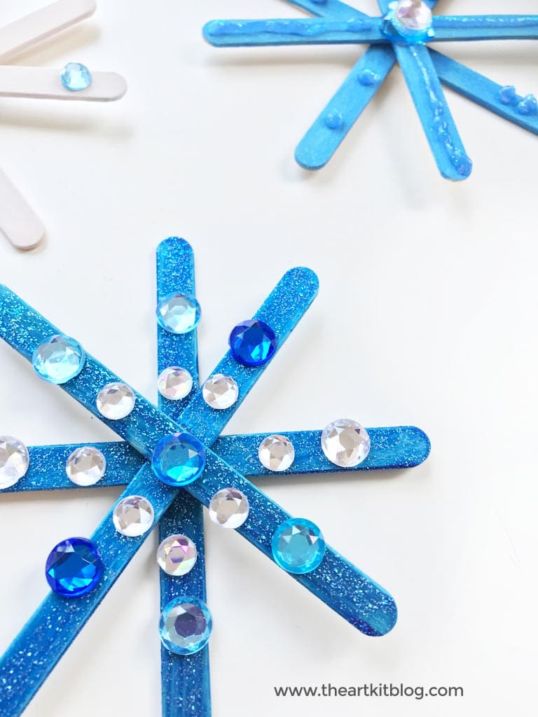 Popsicle Craft-Sticks Embellished Snowflake