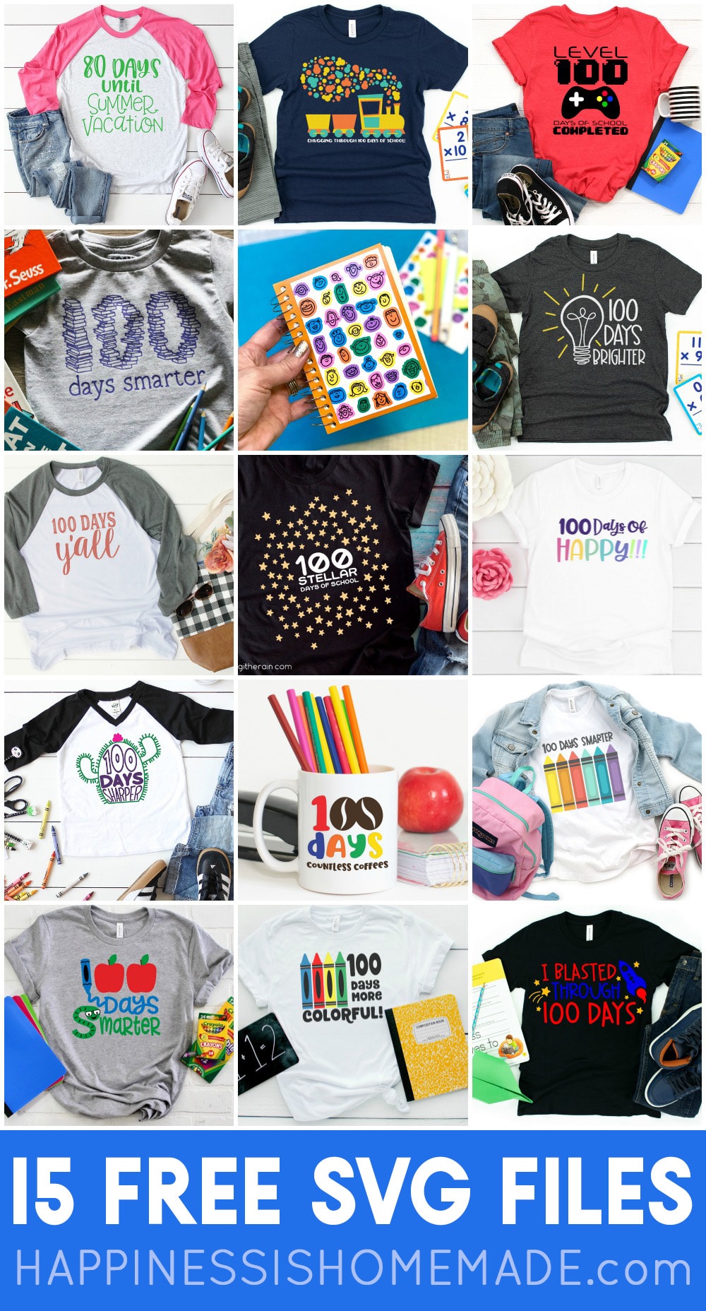Easy 100 Days Of School Shirt Ideas Happiness Is Homemade - svg free roblox birthday shirt boy