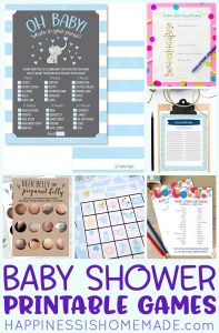 20+ Printable Baby Shower Games - Happiness is Homemade