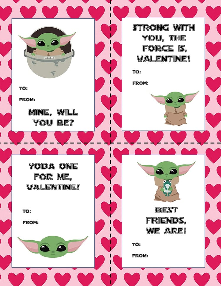 Valentine Card Design Baby Yoda Best Valentine