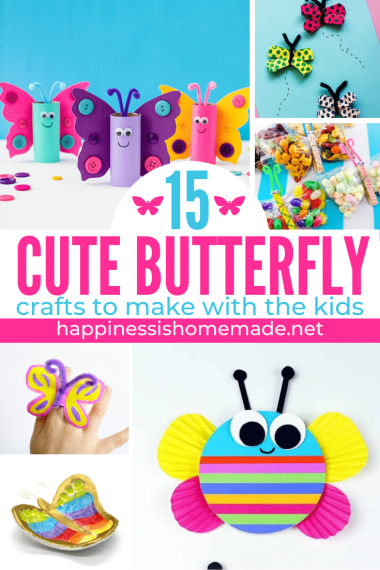 15 Butterfly Crafts for Kids - Happiness is Homemade