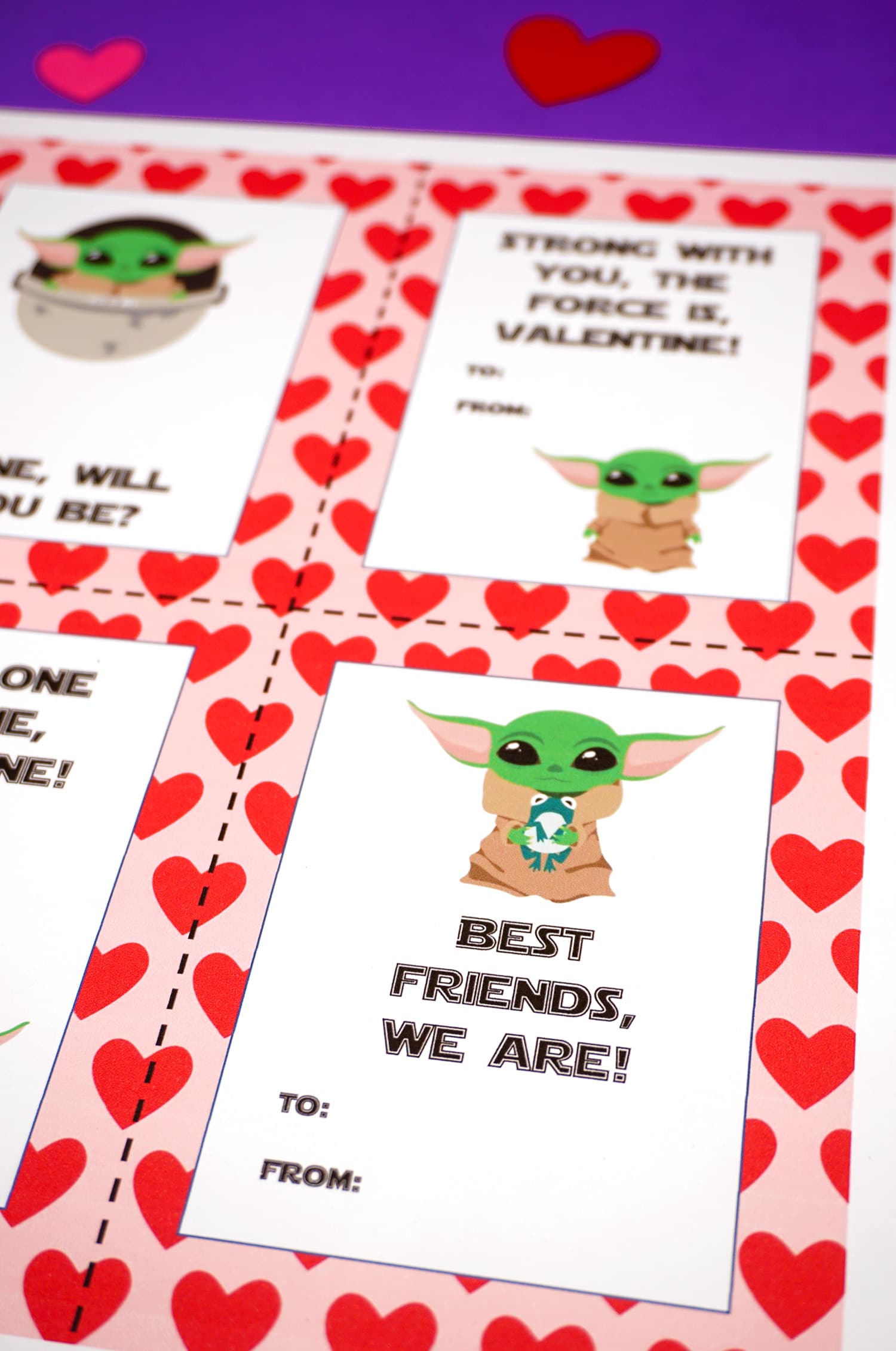 Free Printable Baby Yoda Valentines Happiness Is Homemade