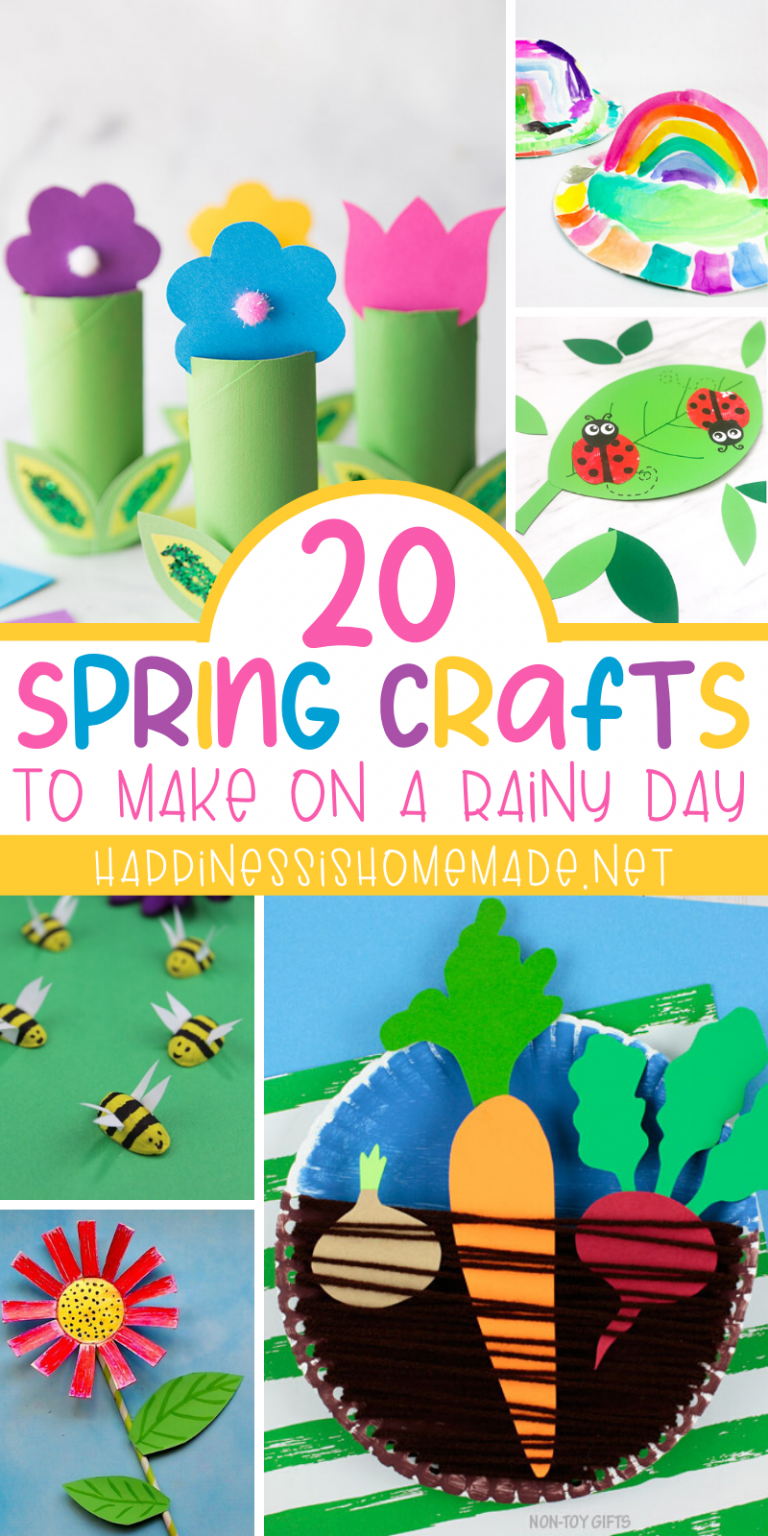 20 Easy Spring Crafts For Kids - Happiness is Homemade