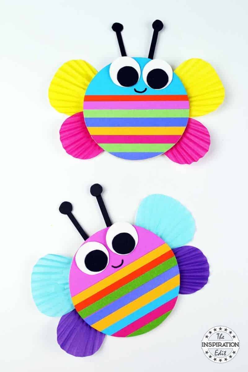 Rainbow Butterfly Collage Craft