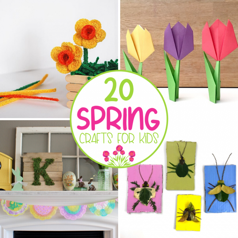 20 Easy Spring Crafts For Kids - Happiness is Homemade