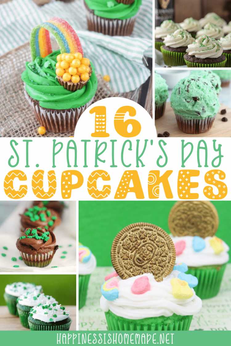 16 St. Patrick's Day Cupcakes - Happiness is Homemade