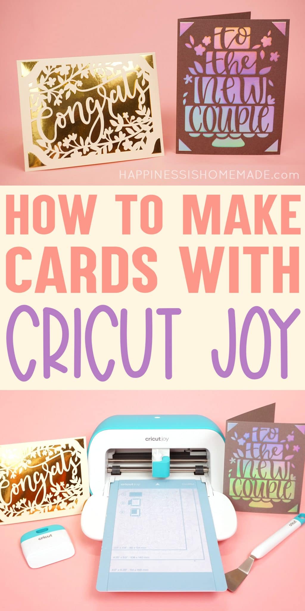 How to Use the Cricut Joy Card Mat & Insert Cards - Happiness is Homemade