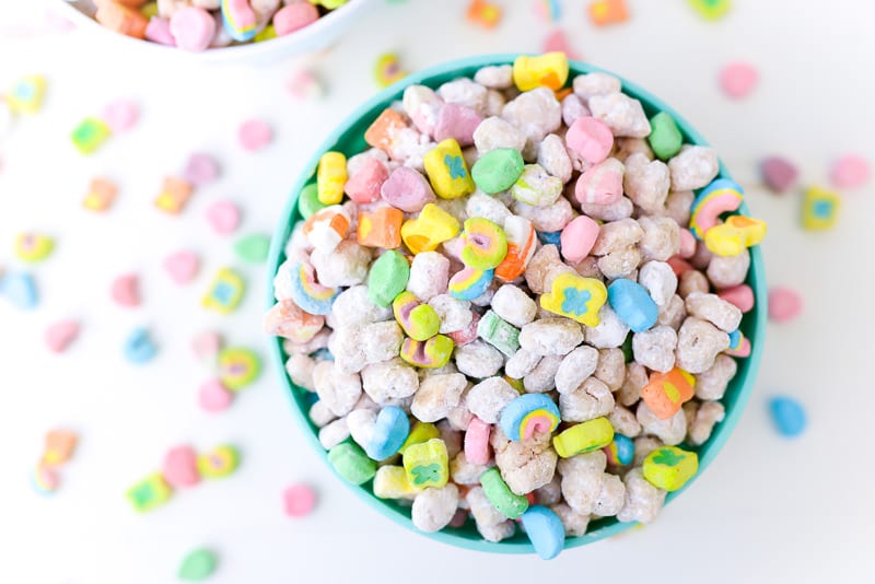 Lucky Charms Muddy Buddies - Happiness is Homemade