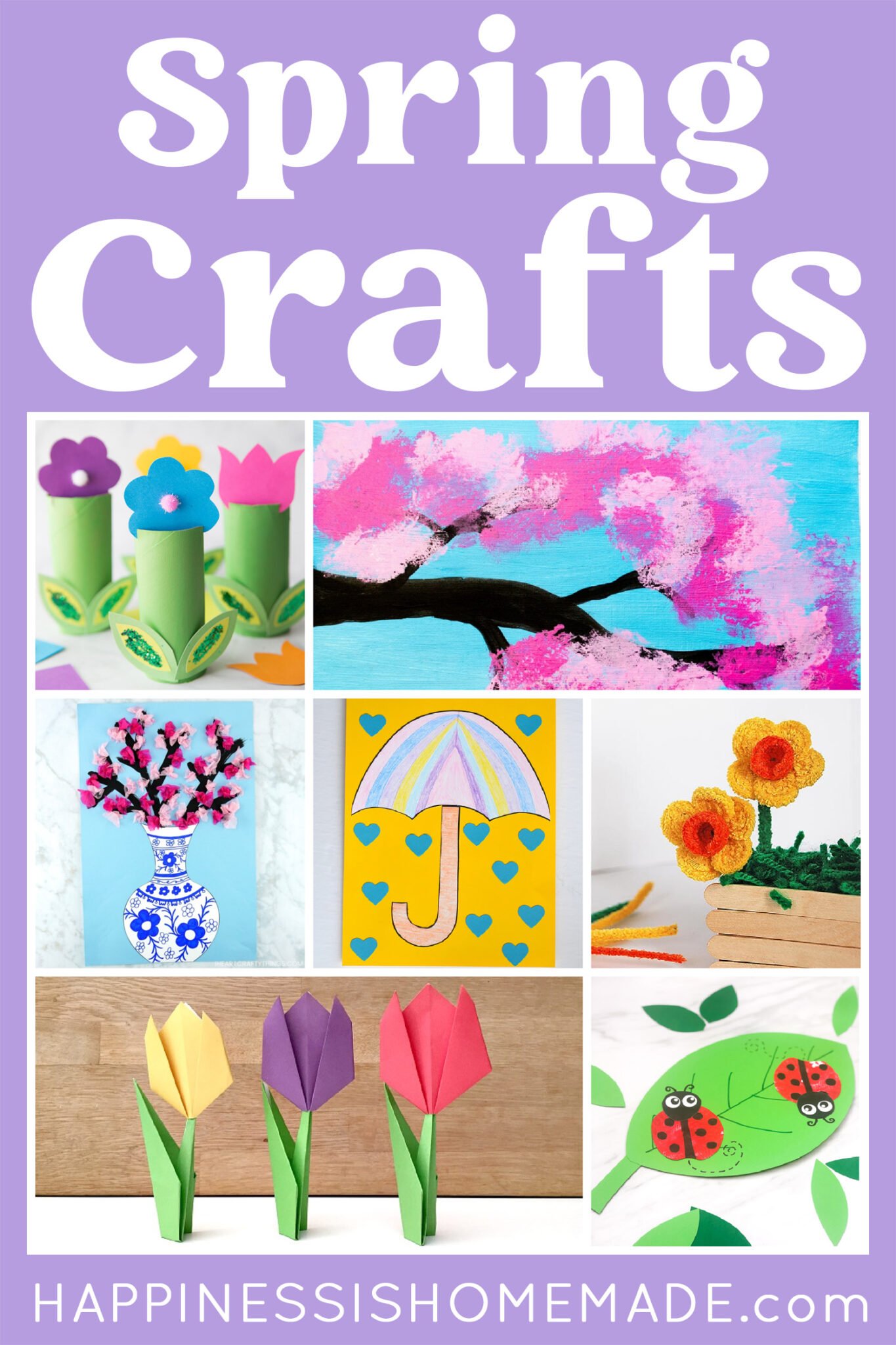 20 Easy Spring Crafts For Kids - Happiness is Homemade