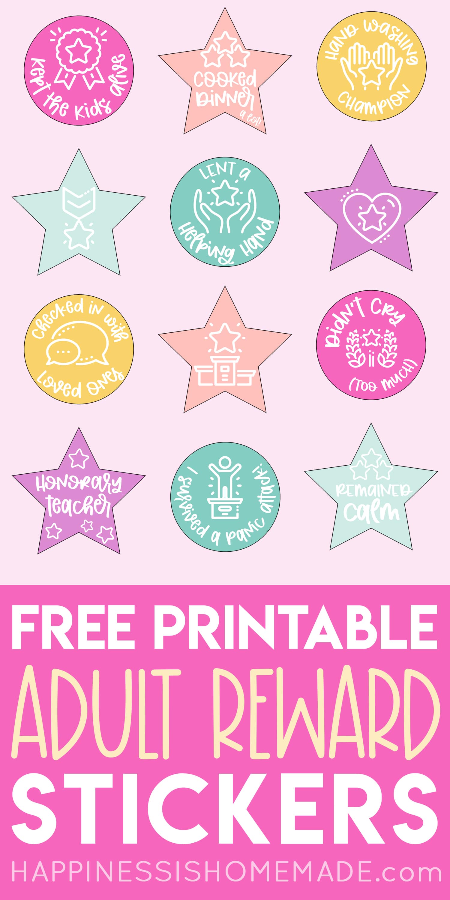 Free Funny Planner Stickers - Holiday Adulting Stickers