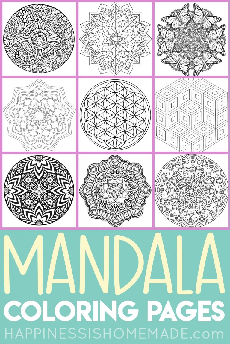 Mandala Coloring Pages for Adults & Kids - Happiness is Homemade