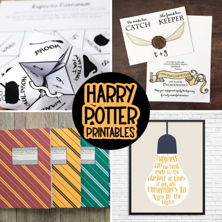 Free Printable Hogwarts' House Flags - Harry Potter Party - Lovely Planner