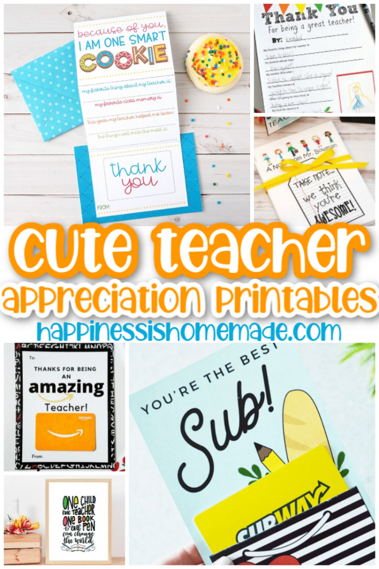 PRINTABLE Flair Pen Gift Tag Teacher Appreciation Note -  in