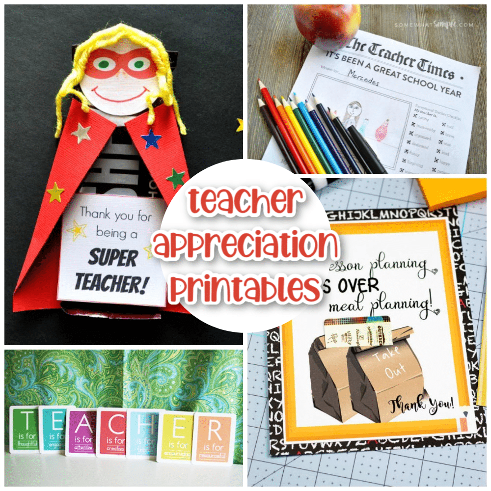 17 Teacher Appreciation Printables - Happiness is Homemade