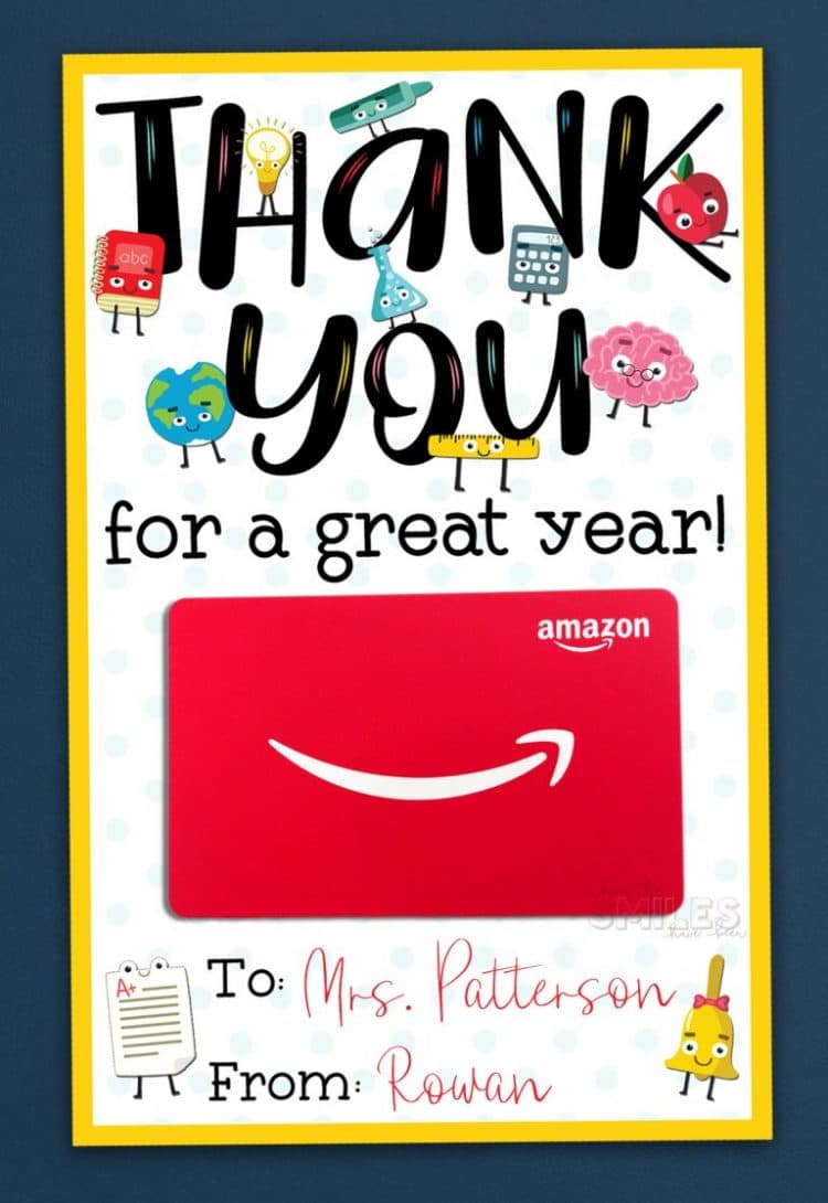 Easy DIY Teacher Gifts  Free Teacher Appreciation Card Printable