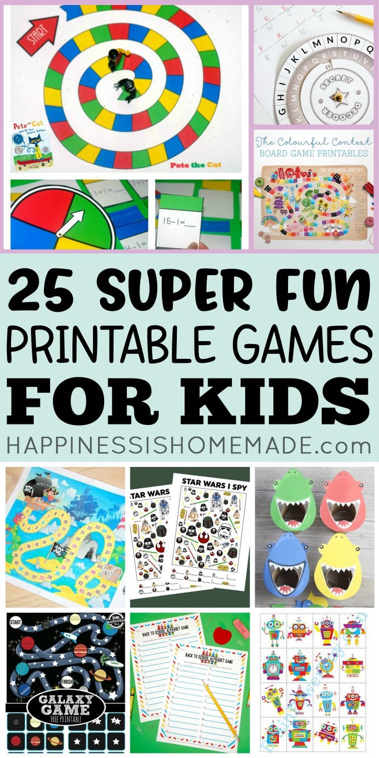 45 Free Printable Games for Kids