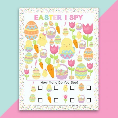 Easter I Spy Printable Game - Happiness is Homemade