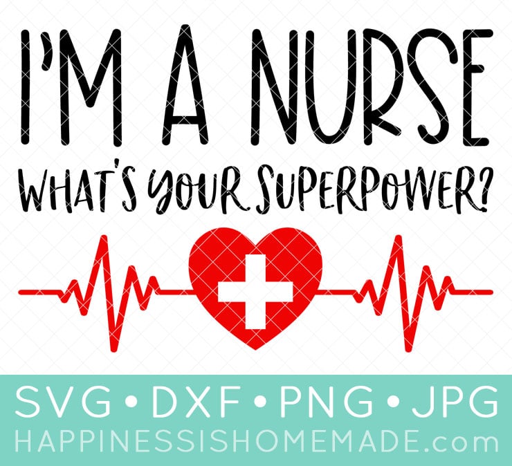 Free Nurse Svgs Heathcare Worker Cut Files Happiness Is Homemade