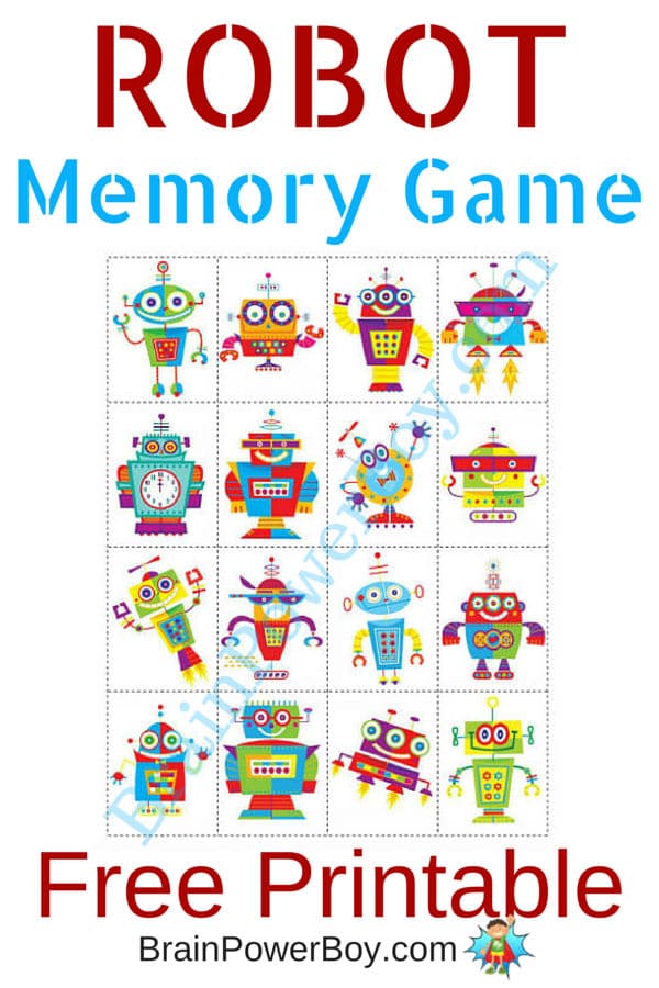 21 Free, Printable Memory Matching Games for Kids