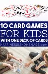 10 Card Games for Kids (With Just One Deck) - Happiness is Homemade