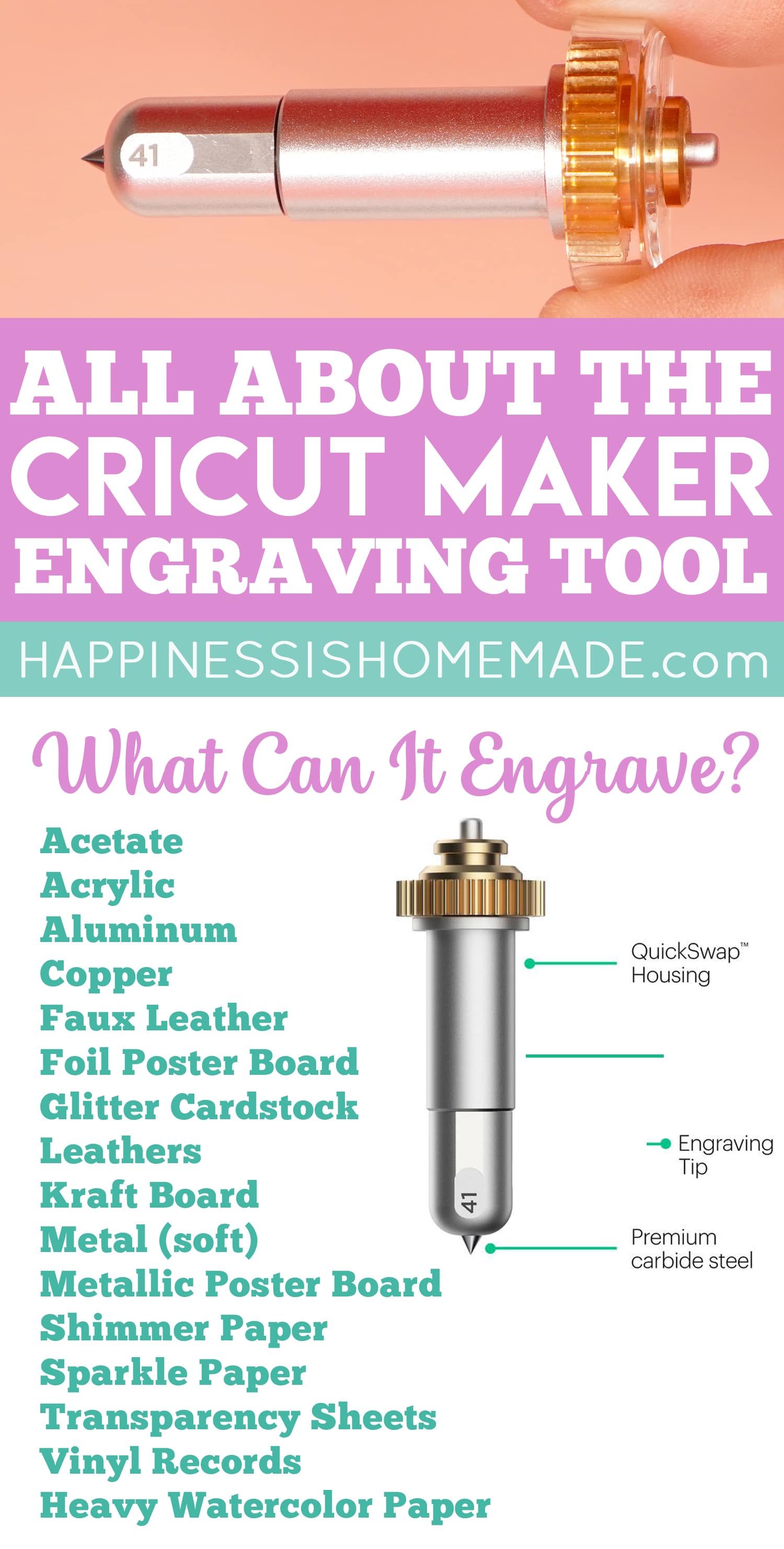Cricut - The Engraving Tip for Cricut Maker allows you to