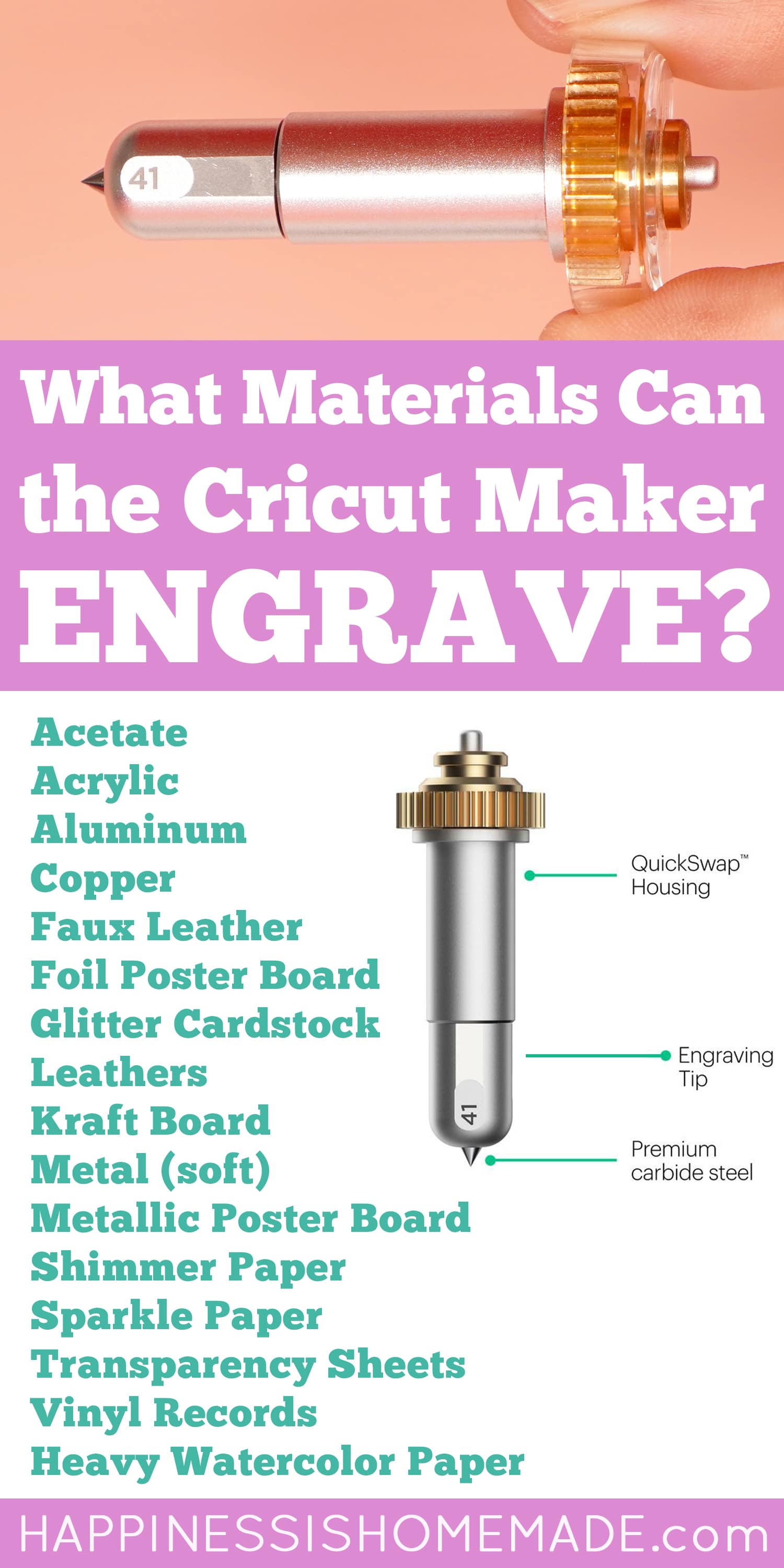 How to Use Cricut Maker Engraving Tool + Materials to Engrave - Creative  Fabrica