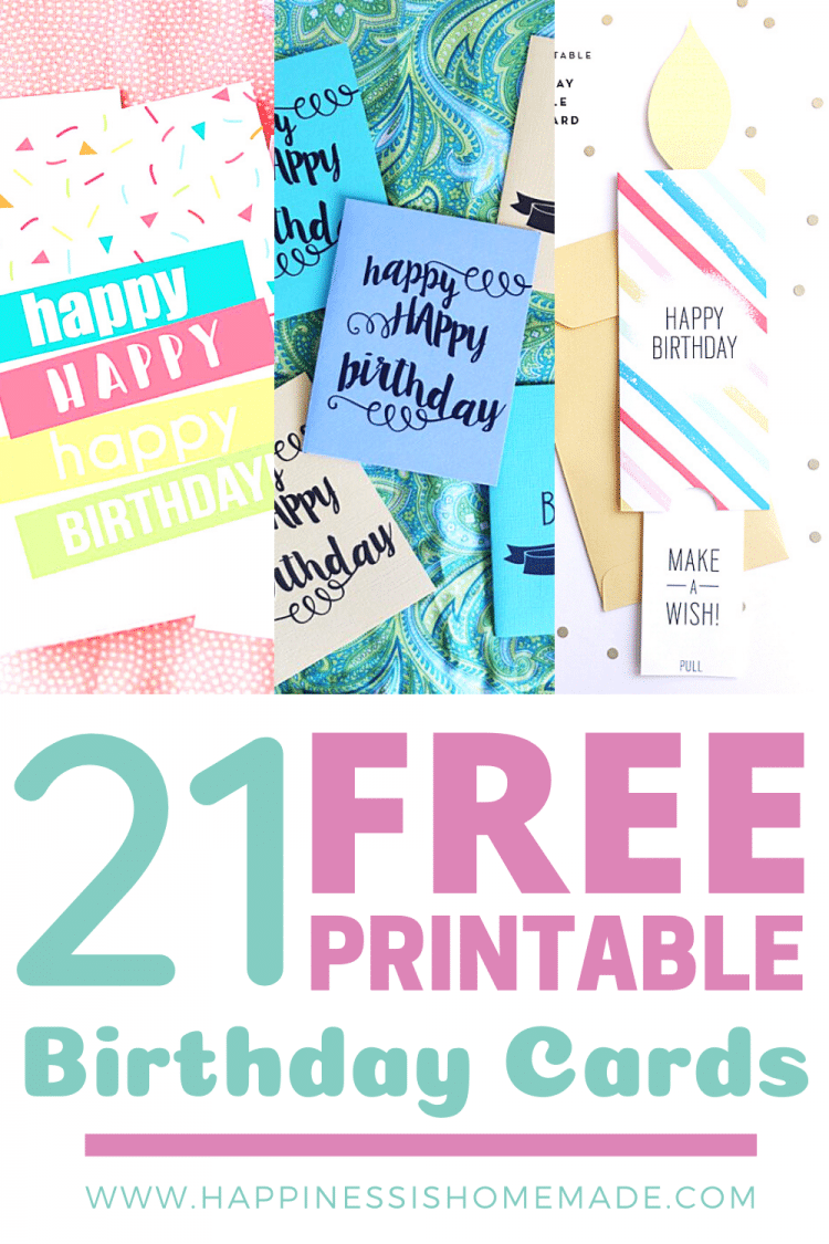 2 Free Happy Birthday Card Printables - Freebie Finding Mom