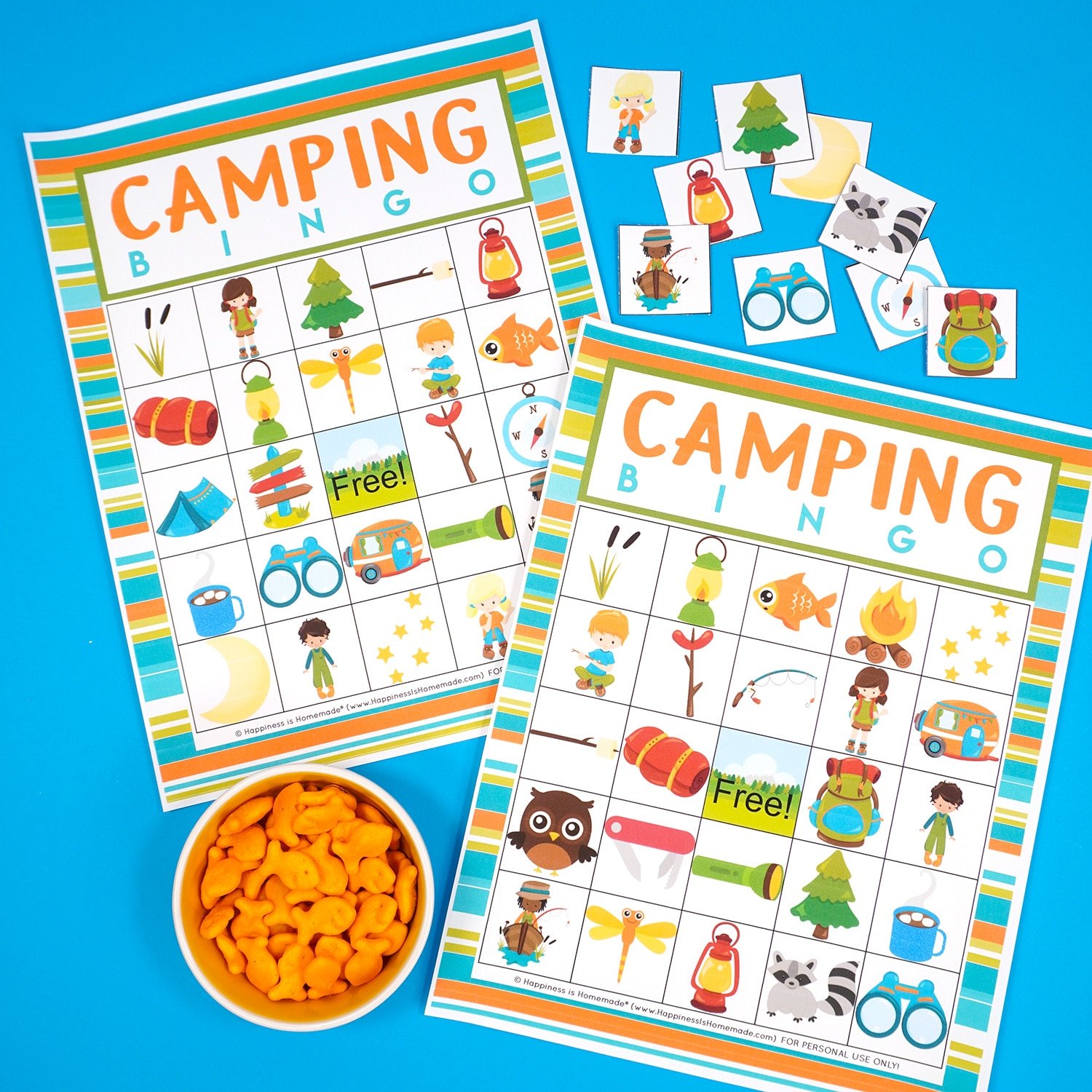 Free Printable Camping Bingo Game Happiness Is Homemade