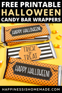 Free Printable Halloween Candy Bar Wrappers - Happiness is Homemade